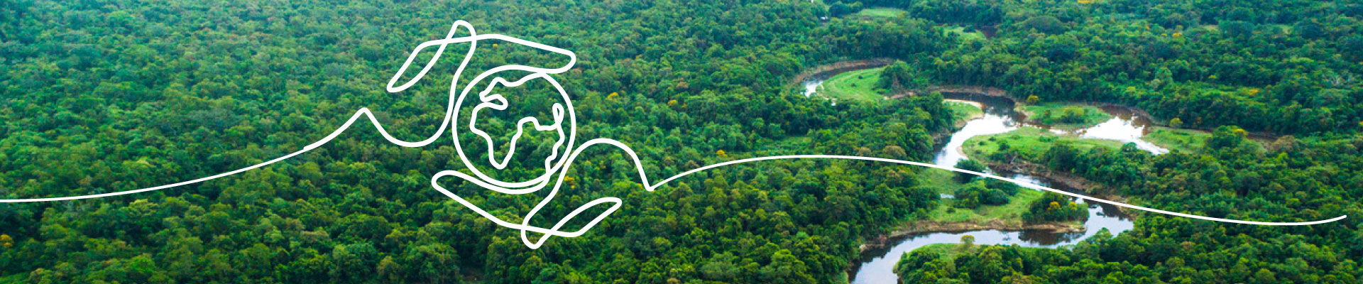 Mondo tenuto fra le mani nella natura